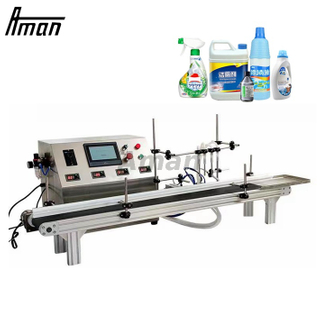 Elektrische Automatische 4 Nozzles Sojasaus Sojamelk Sap Water Drank Kleine Flessenvulmachine